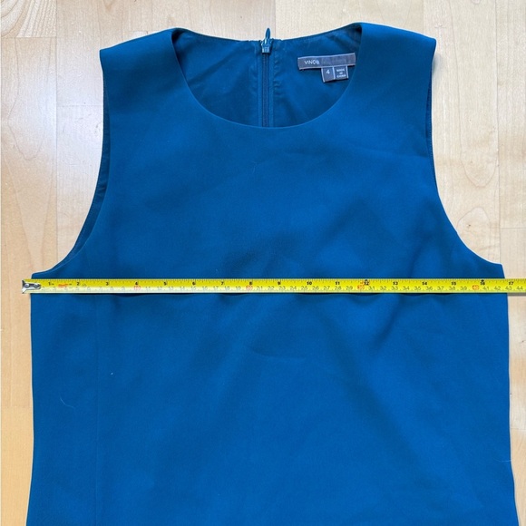 Vince Sleeveless Classic A Line Shift Dress in Petroleum Blue Green size 4 - Picture 4 of 5